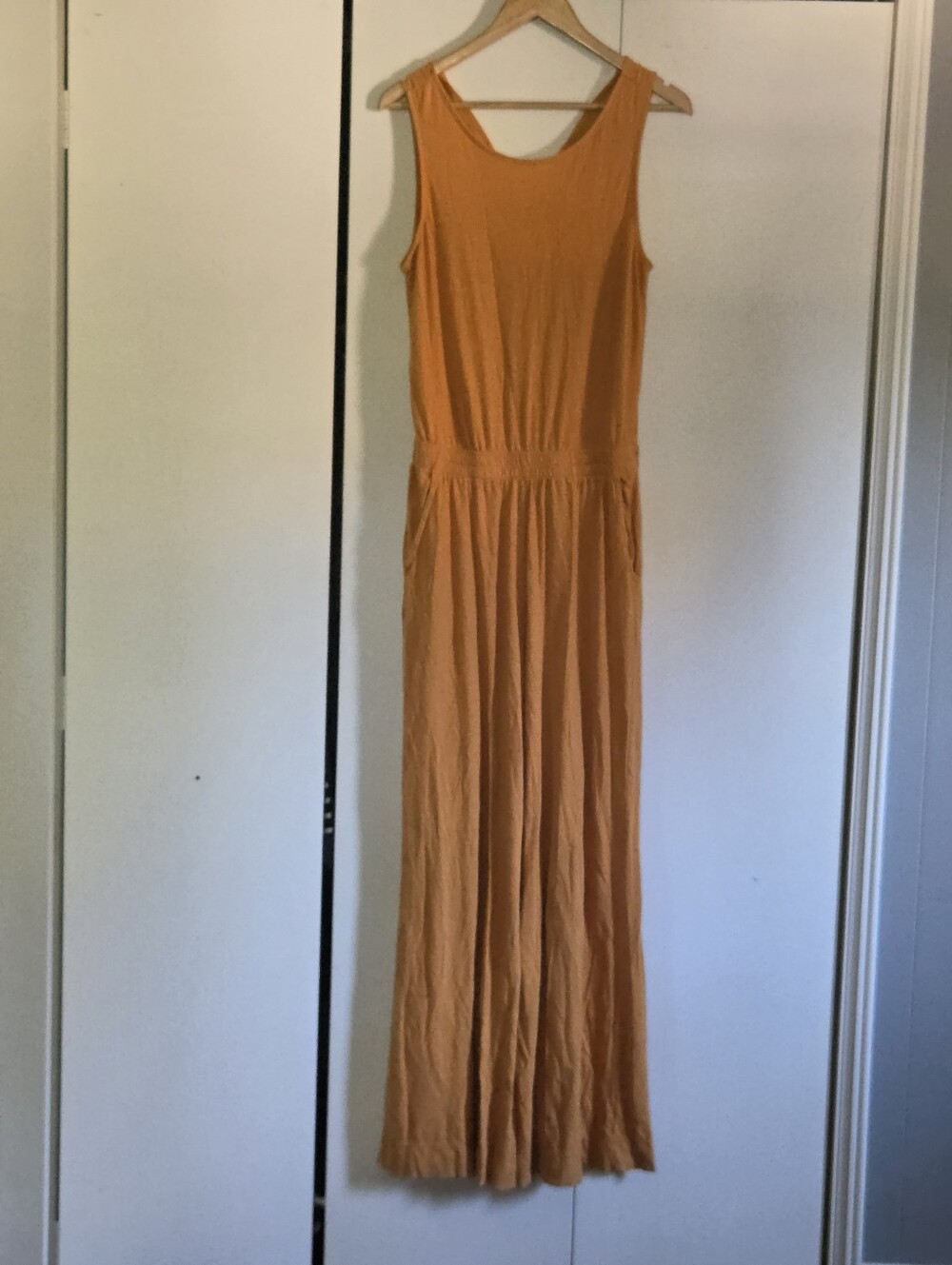 Pact Sleeveless Jumpsuit in Orange